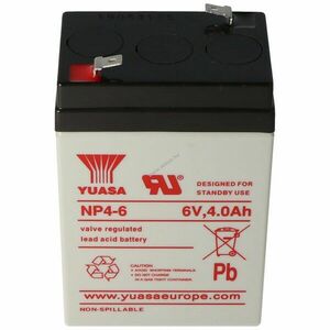 Yuasa NP4-6 akku, 6V 4Ah csatlakozó: F1 kép