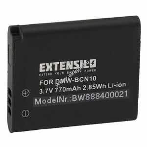 Helyettesítő EXTENSILO Akku Panasonic típus DMW-BCN10 770mAh kép