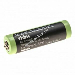 Helyettesítő akku Braun, típus 67030923 NI-MH, 1.2V, 1800mAh - Kiárusítás! kép