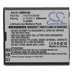 Helyettesítő akku Bea-fon SL495 600mAh kép