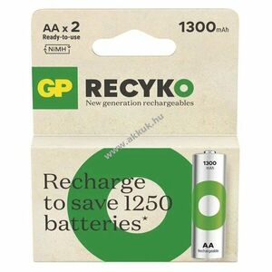 GP ReCyko Ni-MH akku HR6 (AA), 1300mAh 2db/csomag kép