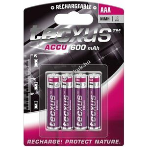 Tecxus akku AAA Micro HR03, 600mAh 4db/csomag kép