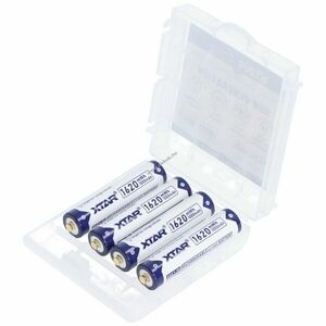 4db XTAR AAA, Micro, LR03, Li-Ion akku, 1.5V, 1000mAh, tárolódobozzal. kép