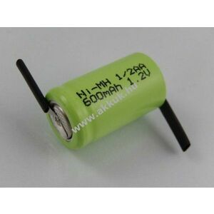 Akkucella 1/2AA Z forrfüles NI-MH 1.2V 600mAh kép