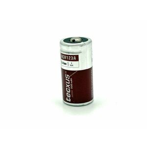 Tecxus RCR123 Li-Ion akku, 3V, 500mAh, 1db/csomag - A készlet erejéig! kép