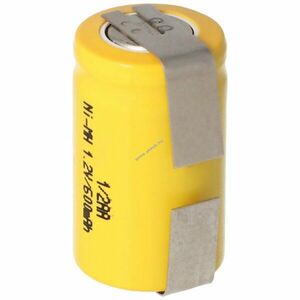 1/2AA Ni-MH akku 1.2V, 600mAh, U forrfül kép