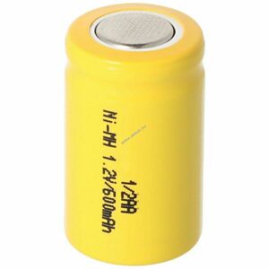 1/2AA Ni-MH akku 1.2V, 600mAh kép