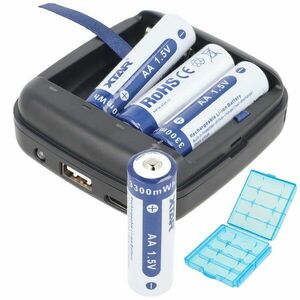 Xtar (AA) Li-Ion akku 2000mAh, 1.5V 4db/csomag + töltő - Kiárusítás! kép