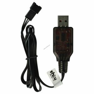 Töltőkábel RC akkuhoz 3 tűs SM-3P 6.4V, 600mAh, töltő LED - Kiárusítás! kép