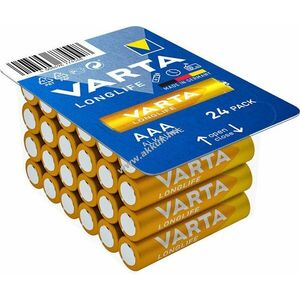 Varta Longlife elem 4003 micro/mikró LR03 AAA 24db/csom. - Kiárusítás! kép