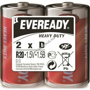 EVEREADY Heavy Duty D, góliát, R20 elem, 2db/csomag kép