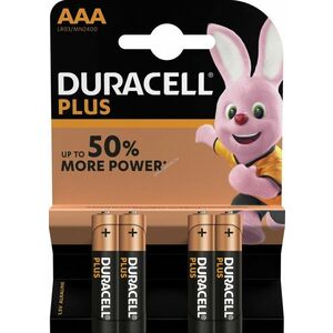 Duracell elem Plus Power MN2400 LR03 AAA Micro 4db/csom. - Kiárusítás! kép