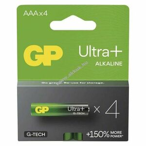 GP Ultra Plus alkáli elem, LR03, mikro, AAA 4db/csomag - Kiárusítás! kép