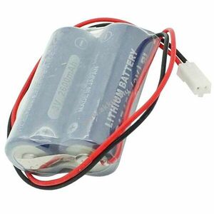 Helyettesítő lithium elem 2CR17450, 3V kábellel, csatlakozóval D80UB016150 kép