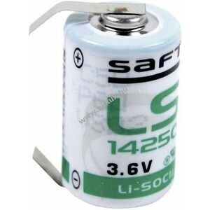 Saft Lithium-Thionylchlorid prémium elem 1/2AA LS14250 forrasztható U alakú kép