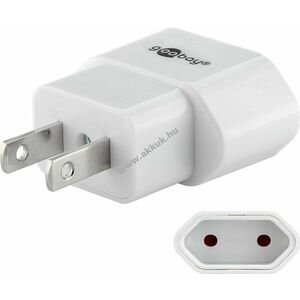 Goobay hálózati adapter EU -> USA (Amerikai Egyesült Államok) /Japán, fehér kép