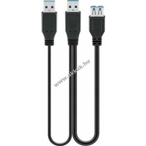 USB 3.0 Dual Power SuperSpeed hosszabító kábel 2db A csatlakozó > A csatlakozó anya alzat kép