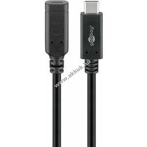 USB-C 3.2 hosszabító kábel, 1m , fekete kép