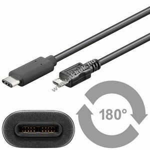 Goobay csatlakozó kábel USB-C -> micro USB 1m kép
