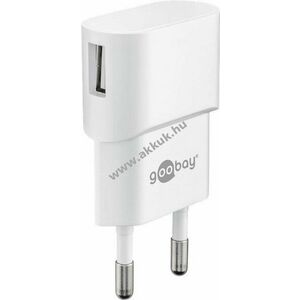 Goobay USB hálózati adapter töltő, töltőfej 1A karcsú design - Kiárusítás! kép