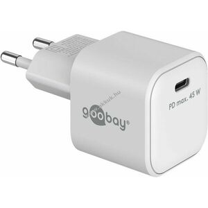 USB-C Power Delivery GaN nano gyorstöltő (45W), fehér - A készlet erejéig! kép