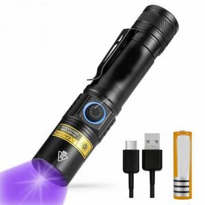 Zseblámpa Infinio SLIM UV-38 LED 5W UV+18650 Li-Ion akku 2Ah kép