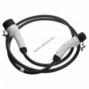 Töltőkábel elektromos autó, plug-in hibrid, type2 csatlakozó, 3 fázisú, 32A, 22KW, 3m kép