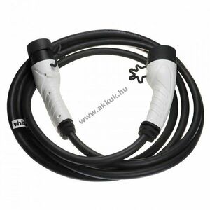 Töltőkábel elektromos autó, plug-in hibrid, type2 csatlakozó, 3 fázisú, 32A, 22KW, 5m kép