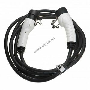 Töltőkábel elektromos autó, plug-in hibrid, type2 csatlakozó, 3 fázisú, 16A, 11KW, 5m kép