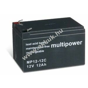 Ólom akku 12V 12Ah (Multipower) típus MPC12-12 ciklusálló, ciklikus kép