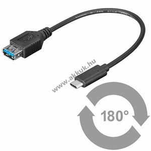 Goobay superspeed adapterkábel USB 3.0 -> USB-C - 20cm kép