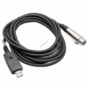 Adapterkábel/ audiokábel USB 2.0 - XLR 3-pólusú csatlakozó - Kiárusítás! - A készlet erejéig! kép