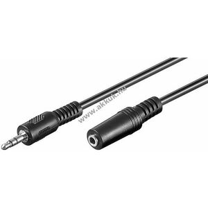 Audio kábel Goobay 3m - 3, 5mm jack (sztereo) > 3, 5mm jack aljzat fekete kép