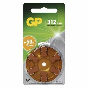 GP hallókészülék elem DA312 6db/csom. kép