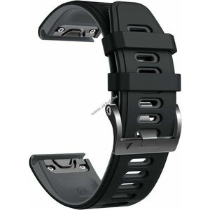 Óraszíj 26mm Garmin Fenix 6X, fekete-szürke kép