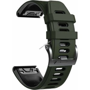 Óraszíj 26mm Garmin Fenix 6X, zöld-fekete kép