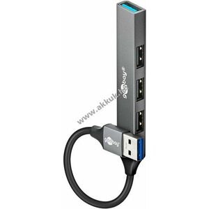 4 portos USB hub, vékony kialakítás, USB-A - A készlet erejéig! kép
