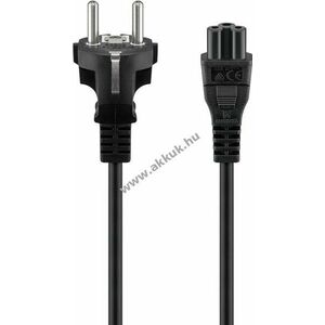 Laptop tápkábel, notebook tápkábel 1, 8 m fekete IEC 320-C5 kép