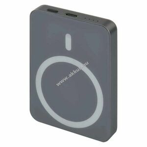 EMOS Powerbank WI 522, 5000mAh, 20W, Wireless töltés, MagSafe compatibilis, szürke kép