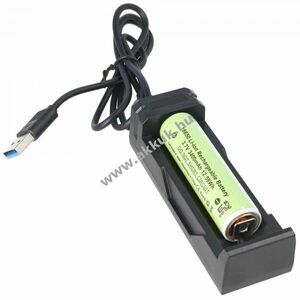 Panasonic 18650 Li-Ion akku 3.7V 3400mAh Xtar hálózati gyorstöltővel kép