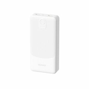 Dudao K10 Power Bank 10000mAh 2x USB / USB-C 2.4A 12W, fehér kép