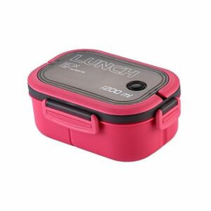 Livefy ebéddoboz evőeszközökkel Lunch 1.2l, rózsaszín kép