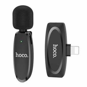 Hoco L15 Lavalier mikrofon Lightning, fekete kép