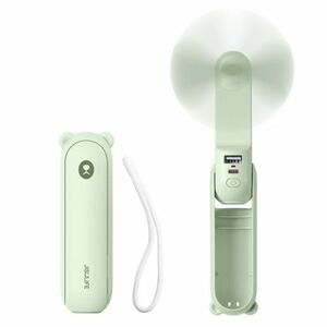 Jisulife Life8 USB-C kézi ventilátor / Power Bank 2000mAh, zöld kép