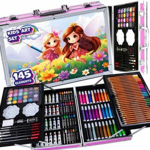 MG Art Suitcase Fairy festőkészlet gyerekeknek kofferban 145db, rózsaszín kép