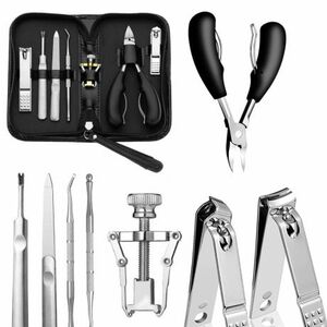 Livefy Nail Nippers manikűr szett Mani Care 8db, fekete kép