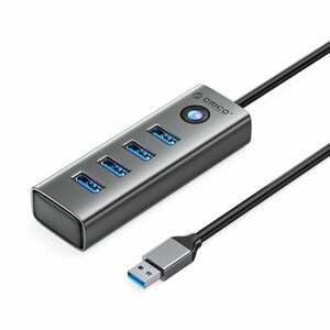 Orico PDD4U-U3 HUB adapter USB - 4x USB 3.0, szürke kép