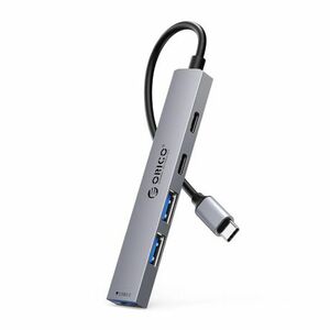 Orico YSB4-U2 HUB adapter USB / USB-C - 2x USB2.0 / USB 3.0 / USB-C 2.0 / 1x USB-C, szürke kép