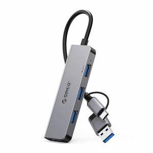 Orico YSA5-U3 HUB adapter USB / USB-C - 3x USB 2.0 / USB 3.0. szürke kép