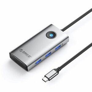 Orico PW11-6P HUB-adapter USB-C - 3x USB 3.0 / USB-C 2.0 / 1x HDMI, szürke kép
